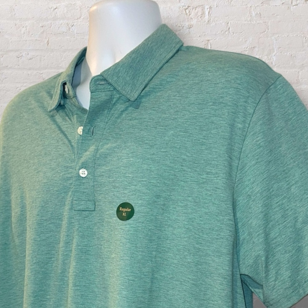 L.L.Bean NWOT Men’s XL Regular Slightly Fitted Stretch Polo Pima Cotton Green